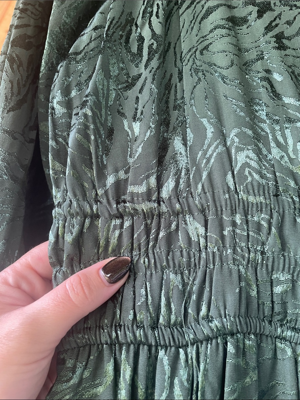 Taylor Emerald Green Textured Maxi Dress - Picture 5 of 11